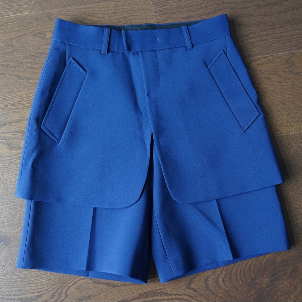 We11done double layer blue shorts